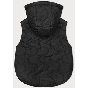 Krátká černá dámská vesta s odepínací kapucí BH Forever (BH-2414) odcienie czerni XL (42)