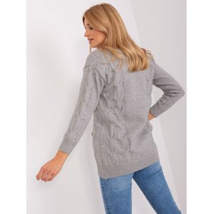 Dámský svetr AT SW 2241.36P šedý - Wool Fashion one size