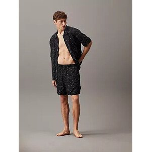 Spodní prádlo Pánské pyžamo S/S BUTTON DOWN 000NM2578ELXW - Calvin Klein L