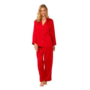 Dámské saténové pyžamo Amina červené červená XL