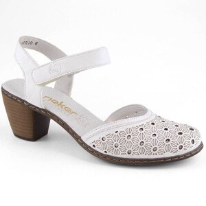 Kožené pohodlné sandály Rieker W RKR650 white 37