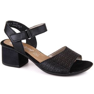 Kožené pohodlné sandály Rieker W RKR675 black 37