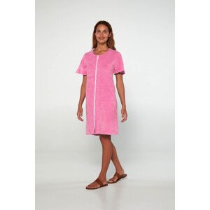 Vamp - Šaty froté s krátkými rukávy 20556 - Vamp pink begonia S