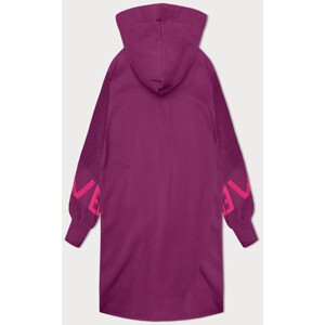 Fialový teplákový přehoz přes oblečení se svetrovými rukávy (5759) odcienie fioletu ONE SIZE