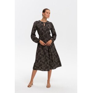 Monnari Šaty Béžové šaty s malým vzorem Multi Black 40