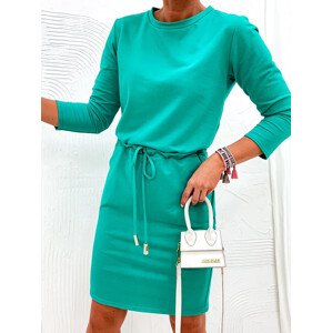 Dámské úpletové šaty v tyrkysové barvě (700) odcienie zieleni XL (42)