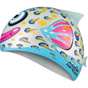 AQUA SPEED Kšiltovky na plavání ZOO Fish White/Blue/Pink/Yellow OS