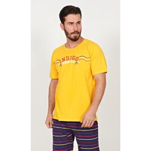 Pánské pyžamo kapri Indigo žlutá XL