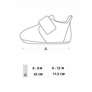 Yoclub Dívčí boty na suchý zip OBO-0190G-4500 Silver 0-6 měsíců