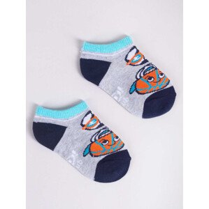 Yoclub Chlapecké kotníkové bavlněné ponožky Vzory Barvy 6-Pack SKS-0008C-AA00-003 Multicolour Velikost: 23-26