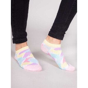 Yoclub Dívčí kotníkové bavlněné ponožky Vzory Barvy 6-Pack SKS-0008G-AA00-004 Multicolour Velikost: 31-34