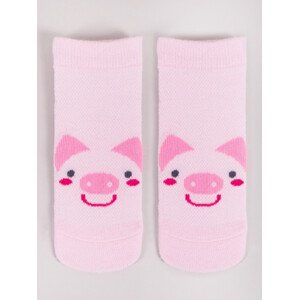 Yoclub Dívčí kotníkové tenké bavlněné ponožky Vzory Barvy 6-Pack SKS-0072G-AA00-004 Multicolour Velikost: 17-19