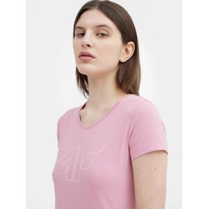 Dámské tričko s potiskem 4FSS23TTSHF583-56S světle růžové - 4F
