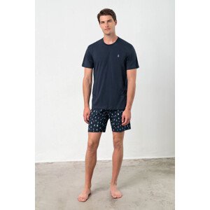 Vamp - Dvoudílné pánské pyžamo 18630 - Vamp blue blazer XXL