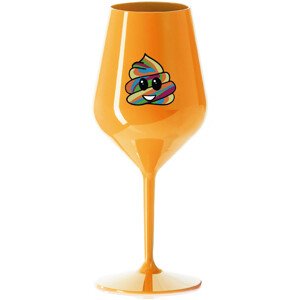 oranžová nerozbitná sklenice na víno 470 ml model 20157167 - Giftela
