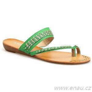 Dámské boty žabky 95AU374 - Ideal  zelená 36