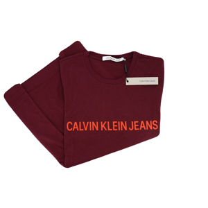 Pánské tričko OU6 - Calvin Klein vínová M