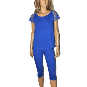 Dámské pyžamo De Lafense Estelle 350 kr/r modrofialová XL