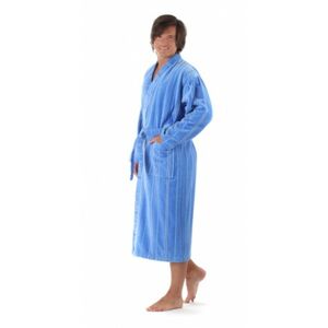 TERAMO pánské bavlněné kimono  M dlouhý župan kimono středně modrá 5353