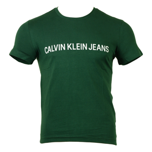 Pánské tričko OU53 tmavě zelená - Calvin Klein tmavě zelená S