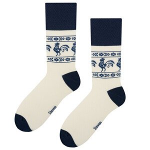 Pánské ponožky folk 056 ecru 45-47