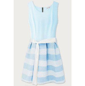 Světle modré rozšířené šaty (3054/3) modrá XL (42)
