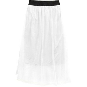 Bílá prodyšná sukně s délkou midi (96ART) bílá ONE SIZE