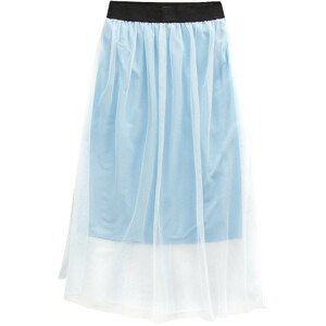 Světle modrá prodyšná sukně s délkou midi (96ART) modrá ONE SIZE