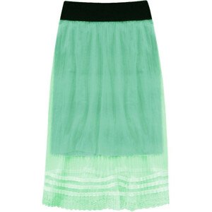 Prodyšná plisovaná sukně v mátové barvě (97ART) zelená ONE SIZE