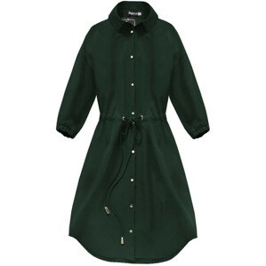Tmavě zelené dámské šaty s kapsami (133ART) zelená XS (34)