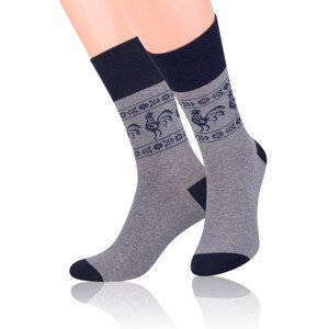Pánské ponožky folk 056 šedá 45-47