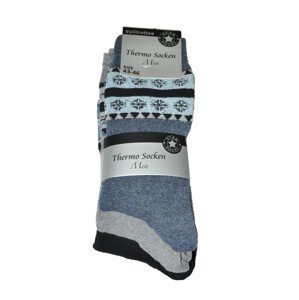 Pánské ponožky WiK Thermo Socker Men 7028 A'3 jeans-šedá-černá 43-46
