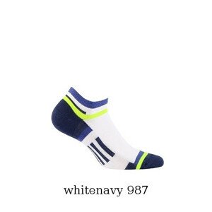 Pánské kotníkové ponožky Wola Sportive W91.1N3 Ag+ vzor bílá 39-41