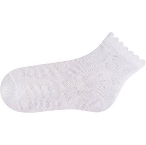 Bílé žakárové ponožky SKL-06 bílá 20-22
