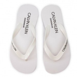 Plážové žabky Flip-Flops Sandals KM0KM00341 - Calvin Klein bílá 39/40