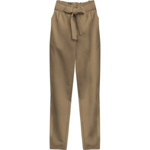 Kalhoty chino v karamelové barvě s páskem (295ART) hnědá XS (34)