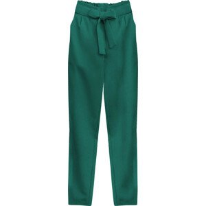 Zelené kalhoty chino s páskem (295ART) zelená XS (34)
