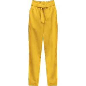 Žluté kalhoty chino s páskem (295ART) žlutá S (36)
