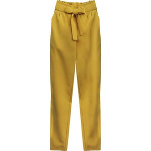 Kalhoty chino v hořčicové barvě s páskem (295ART) žlutá XS (34)
