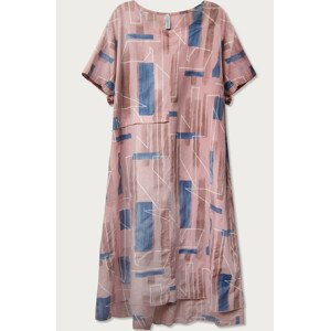 Dámské bavlněné oversize šaty ve starorůžové barvě (340ART) růžová ONE SIZE