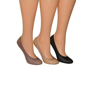 Dámské ponožky baleríny Rebeka 0708 silikon černá 35-40