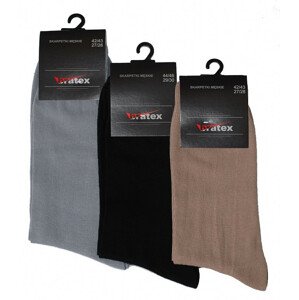 Pánské ponožky k obleku Bratex Weel béžová 25-26
