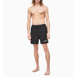 Pánské plavecké šortky KM0KM00385-BEH černá - Calvin Klein černá M