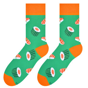 Pánské vzorované ponožky 079 zelená/sushi 43/46