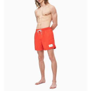 Pánské plavecké šortky KM0KM00387-XA7 červená - Calvin Klein červená L