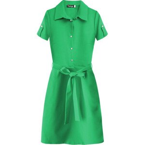 Zelené dámské šaty s límečkem (437ART) zelená 46