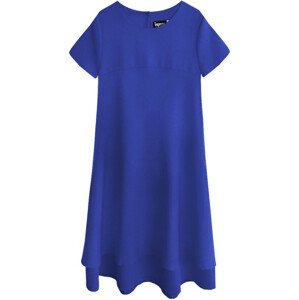 Trapézové šaty v chrpové barvě (436ART) Modrá S (36)