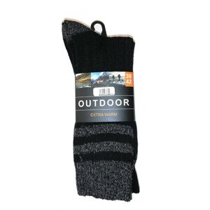 Pánské ponožky WiK Outdoor Extrawarm 21140 A'3 černá-tm.šedá 39-42
