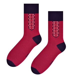 Pánské ponožky FOLK 118 bordó 39-42