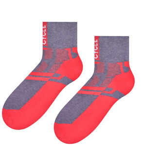Ponožky na kolo 040 šedá/červená 41-43